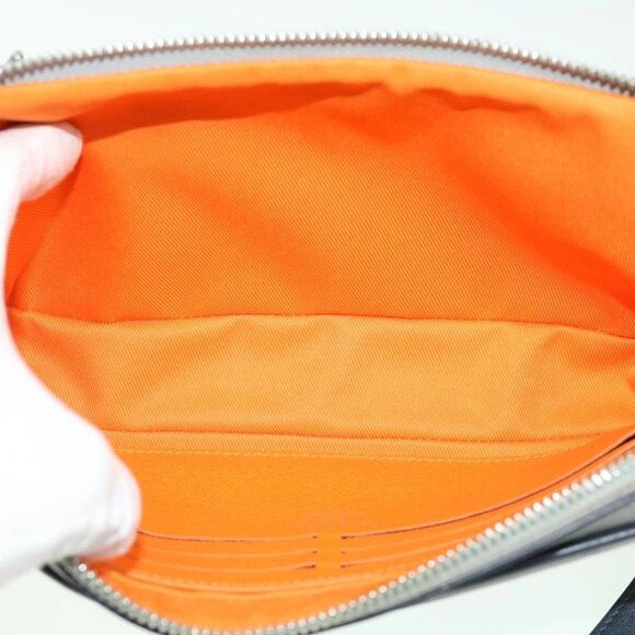 LOUIS VUITTON Monogram satellite alpha Clutch Bag Silver M44171 LV Auth 32344A - Picture 10 of 16